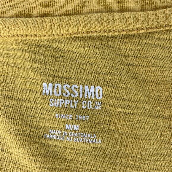 Mossimo Women Long Sleeve Shirt Size Medium V-Neck Mustard Yellow Pullover - Picture 6 of 7